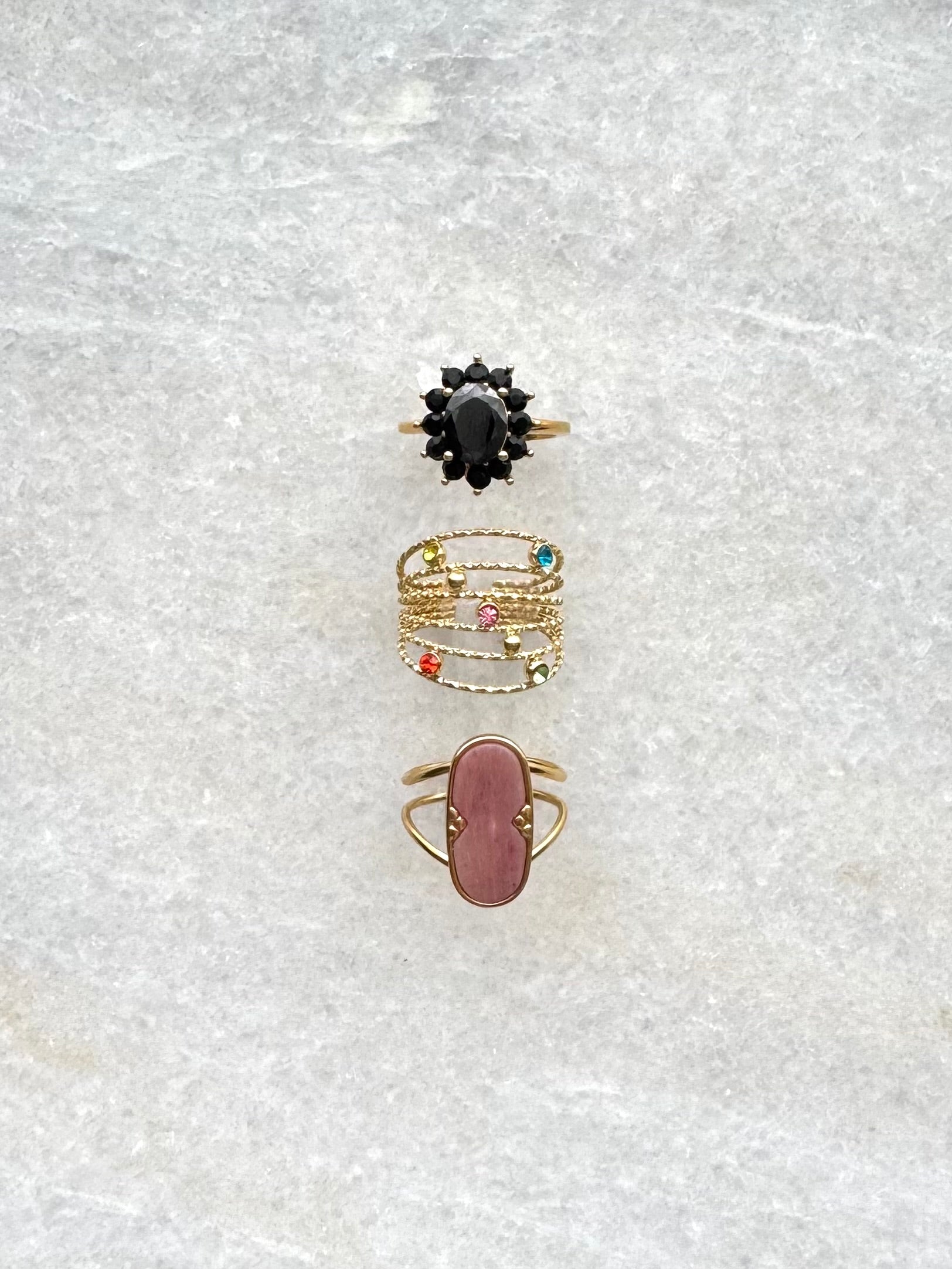 Ring met strass | Regenboog ring kopen | BY BLOOM 
