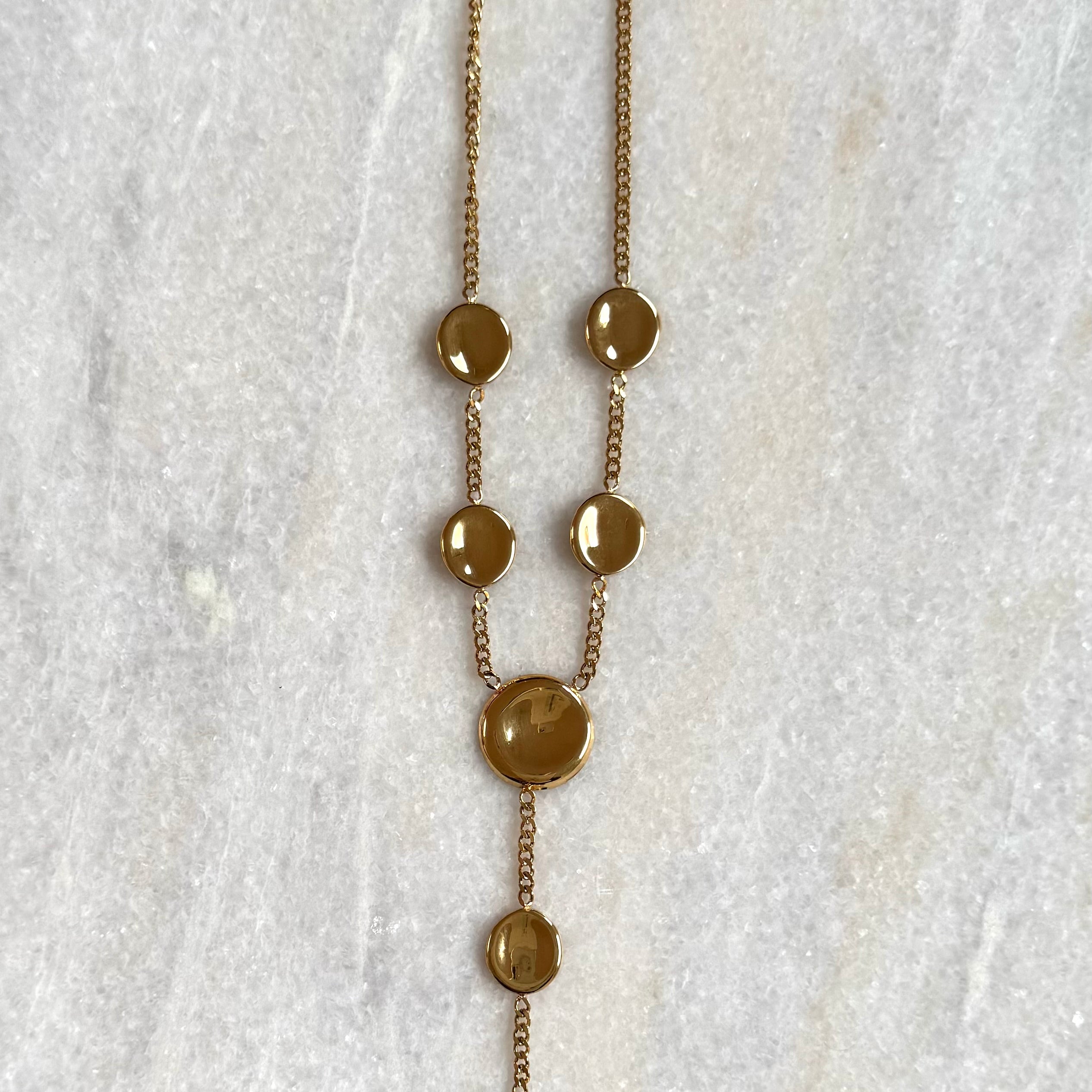 Lange gouden roestvrijstalen ketting  Stainless Steel ketting kopen | BY BLOOM
