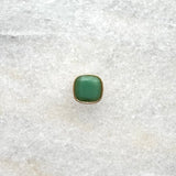 Gouden ring met groene steen | Roestvrijstalen ring online kopen | BY BLOOM sieraden