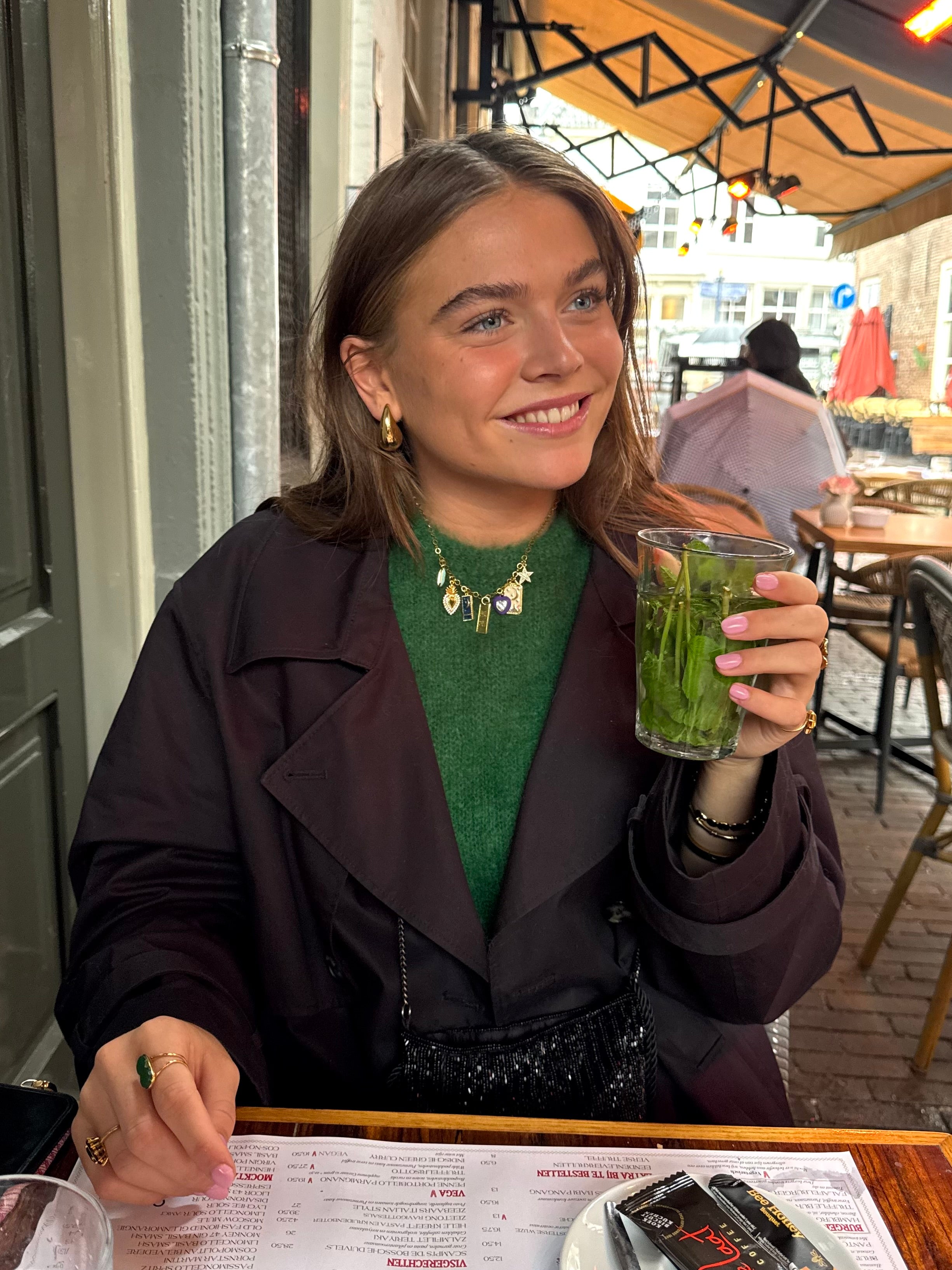 Groene mohair spencer voor dames | Dameskleding kopen online | Mohair top kopen | BY BLOOM