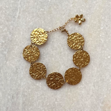 Gouden armband met munten | Coin bracelet | Stainless Steel armband kopen | BY BLOOM