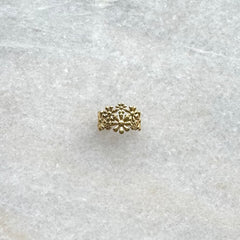 Gouden bloemen ring | Online ringen kopen | Stainless Steel sieraden kopen | BY BLOOM