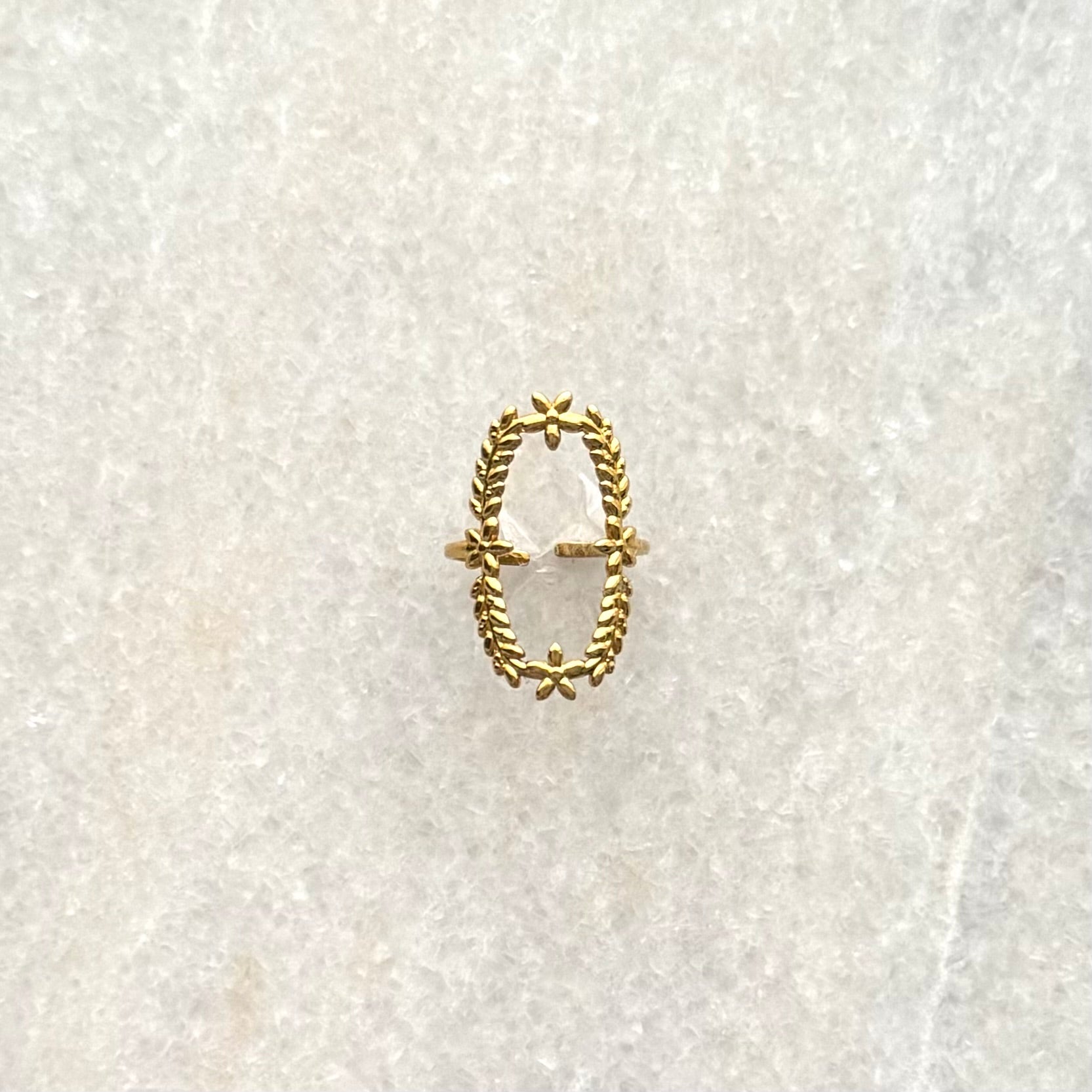 Ovalen open ring | Roestvrijstalen ring online kopen | BY BLOOM sieraden