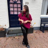Zwarte pailletten broek | Pantalon met pailletten kopen online | BY BLOOM