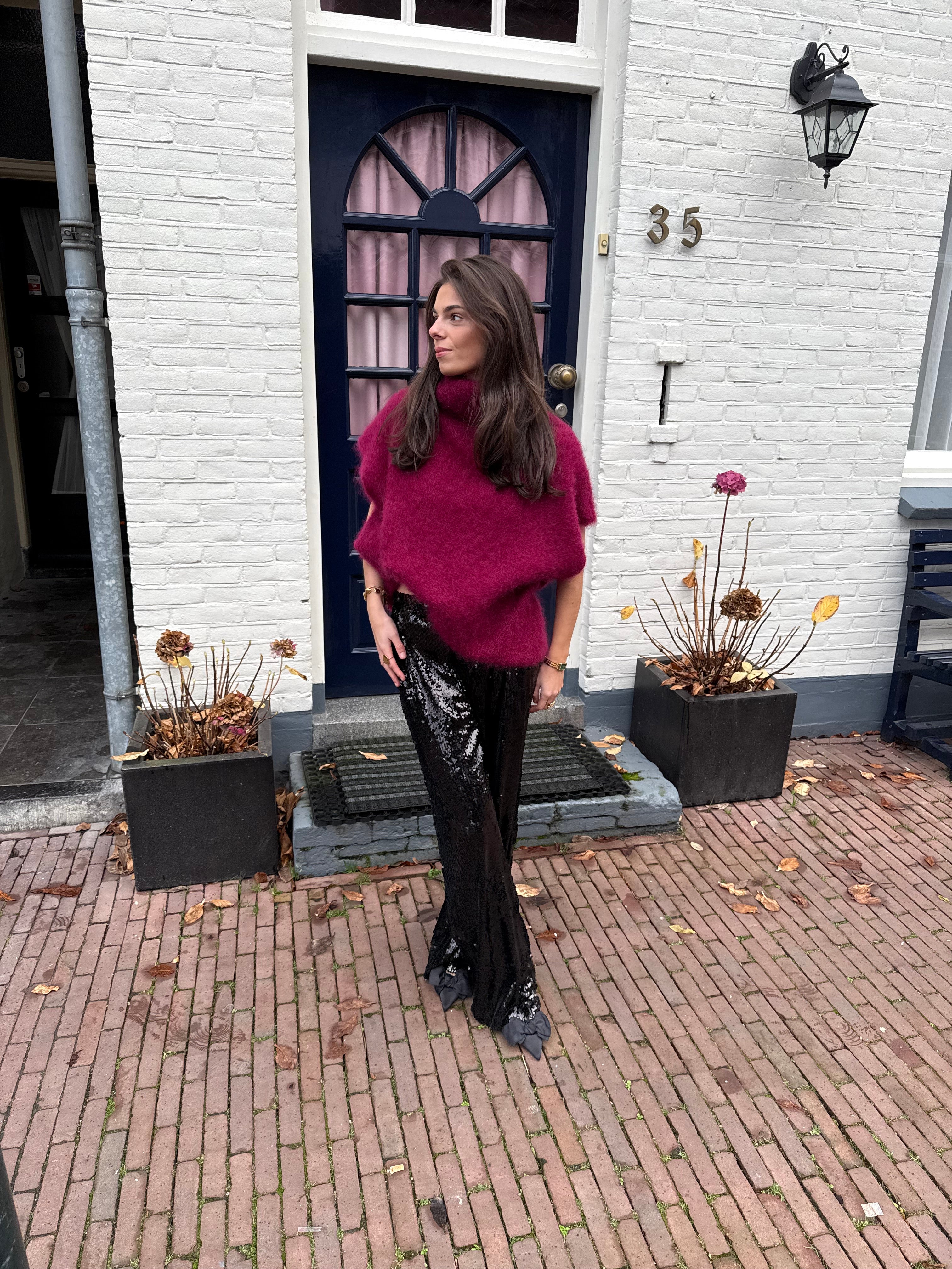 Sequin broek met zwart kopen online | BY BLOOM kleding kopen online