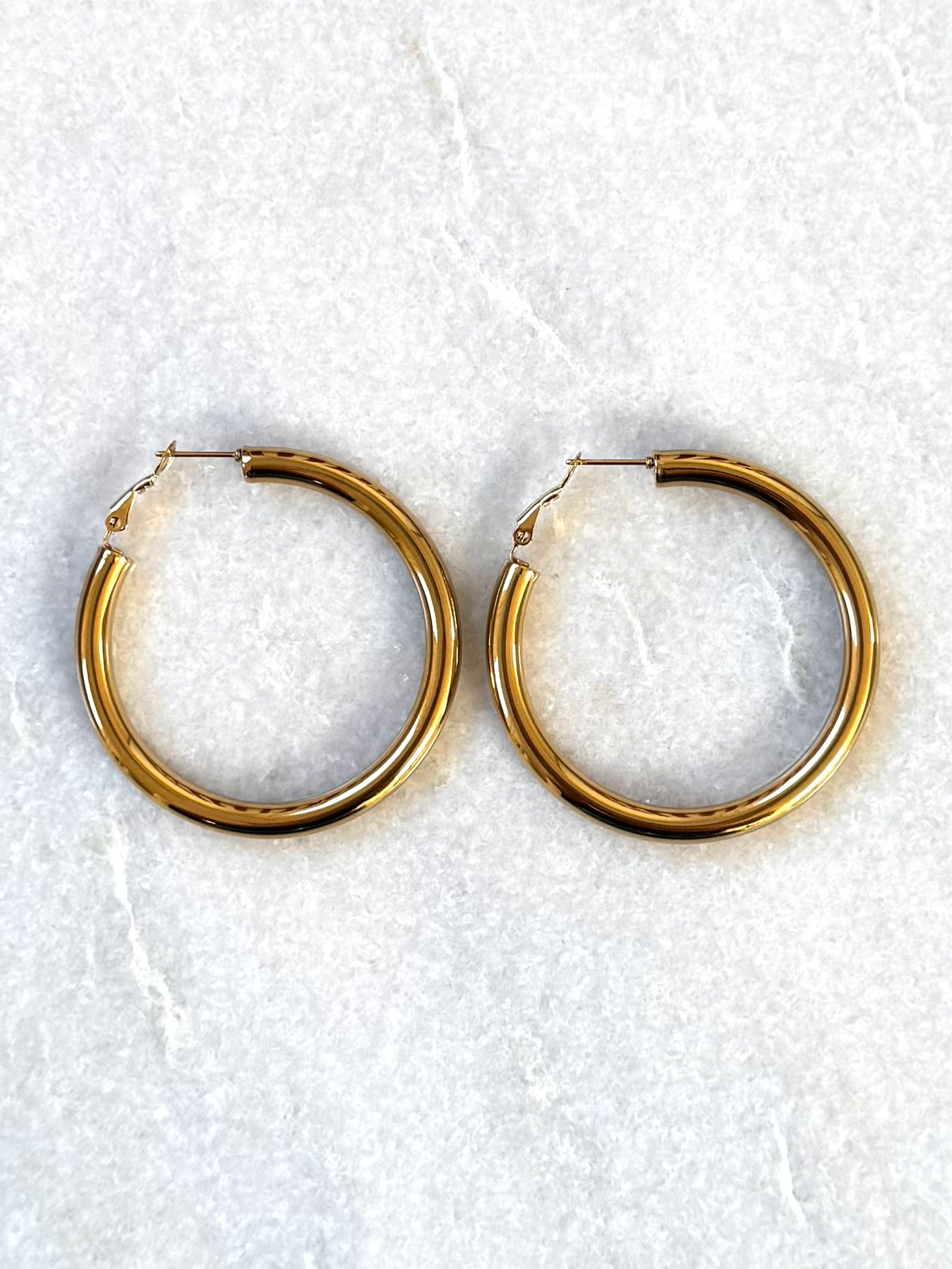 Gouden hoop oorbellen | Stainless Steel oorringen
