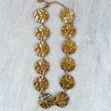 Statement ketting met munten | Roestvrijstalen munt ketting | Gouden ketting
