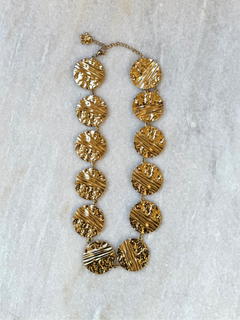 Statement ketting met munten | Roestvrijstalen munt ketting | Gouden ketting